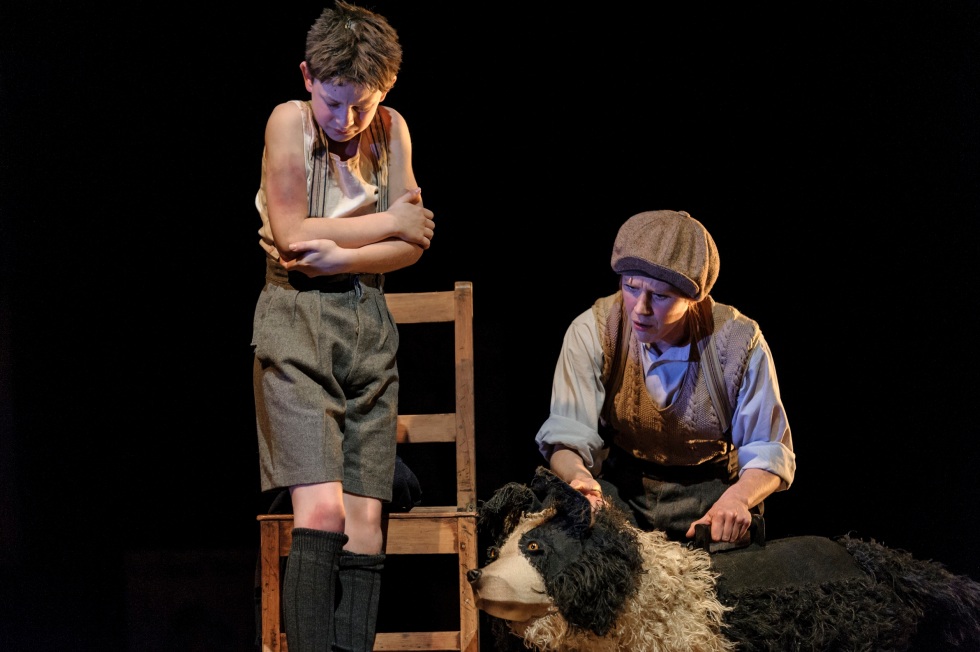 4. Alex Taylor-McDowall (William) and Elisa de Grey (Puppeteer for Sammy the dog) in Goodnight Mister Tom 2015 Credit Dan Tsantilis.jpg.jpg